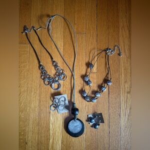 Lot of Black & Silver Grunge/Alt Granola Jewelry